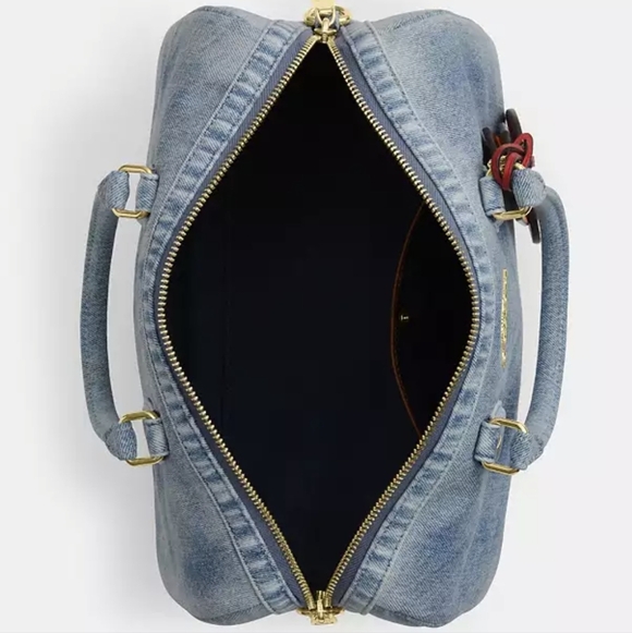 Coach Rowan Large Denim Satchel - Picture 5 of 11